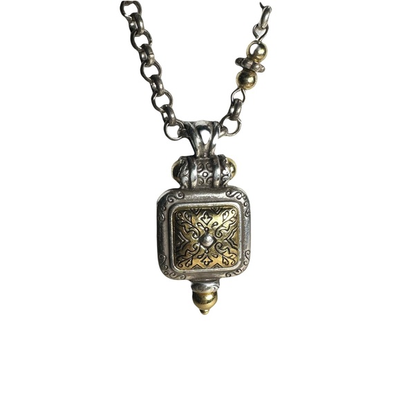 Brighton Silver and Gold Accent Necklace - Picture 3 of 5